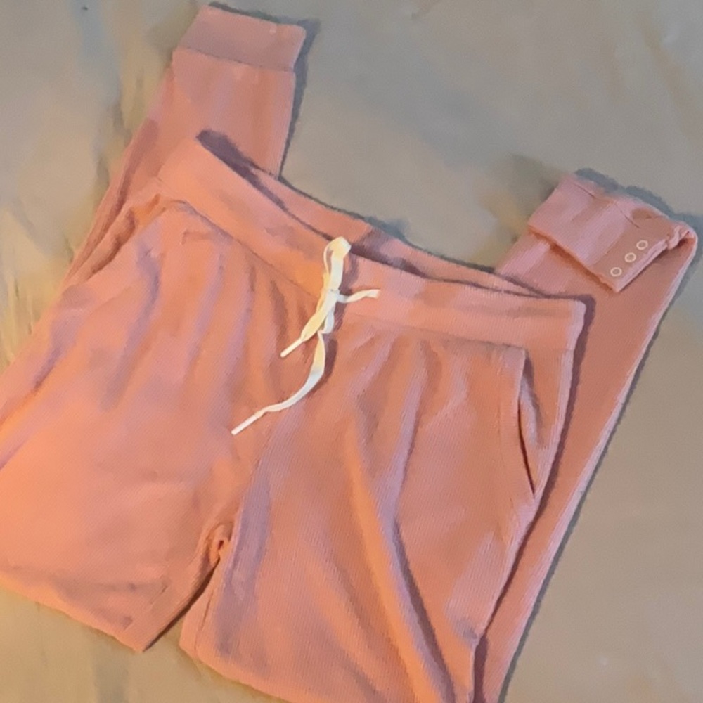 Z Supply Pink Sweatpants with Drawstring Waist